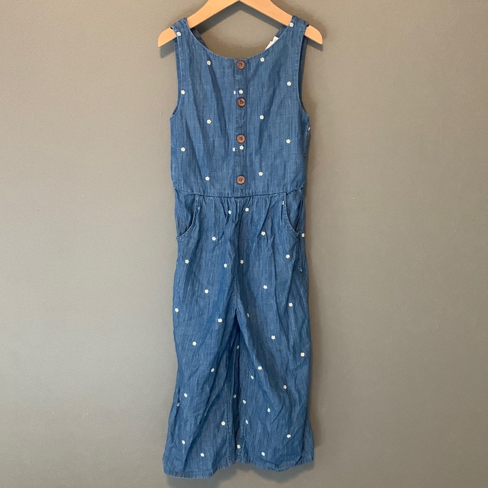 Mini Boden embroidered flower Romper. Girls size 6-7